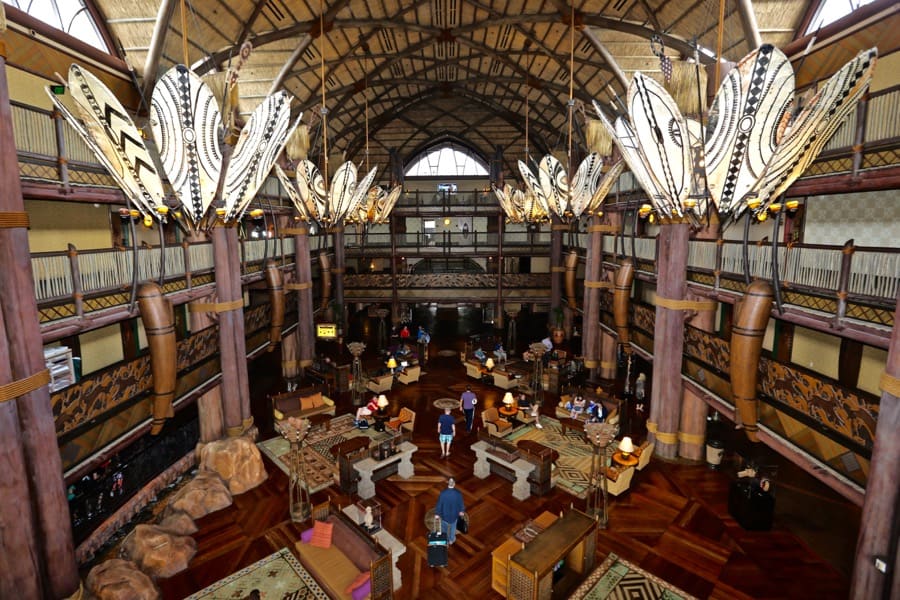 Lobby of Disney’s Animal Kingdom Lodge