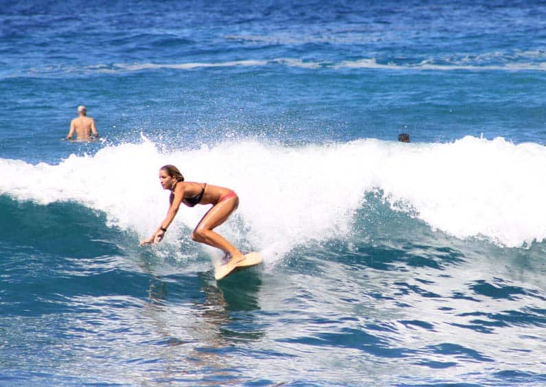 Surfing in Saint Barts