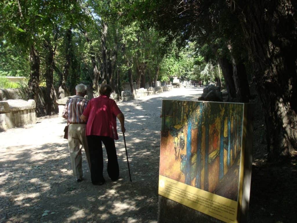 Alyscamps painted by Van Gogh and Gauguin