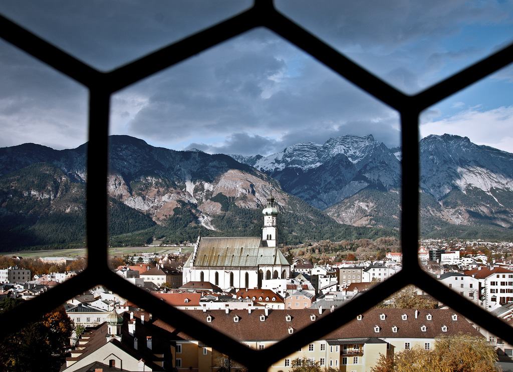 The old town centre of Hall