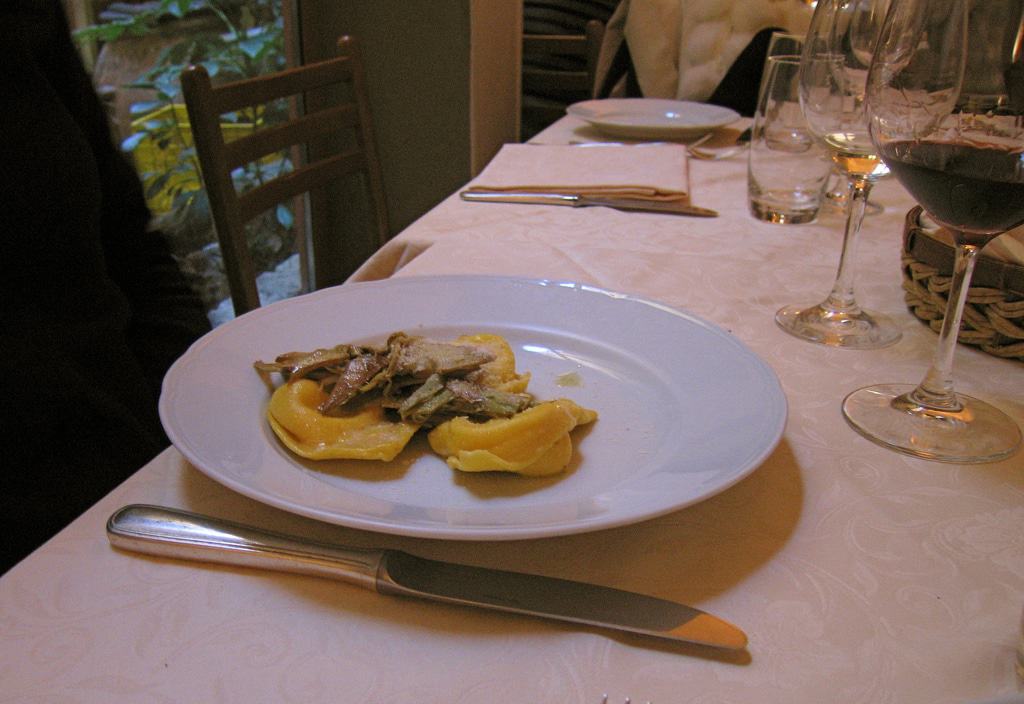 2 Cheese Tortellini with Artichokes, Olive Oil and Parmesan
