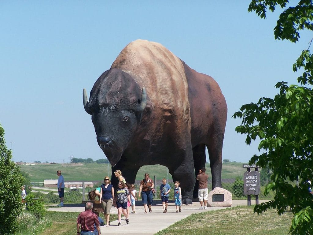 Bison Monument and Frontier Village
