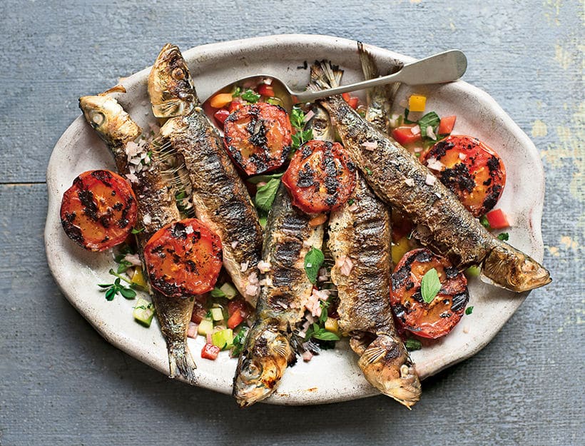 grilled sardines