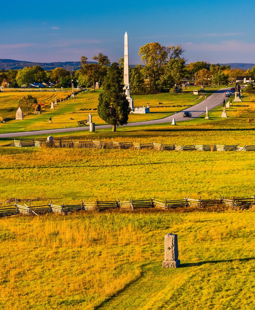 Battlefield & Monument In Gettysburg, Pennsylvania