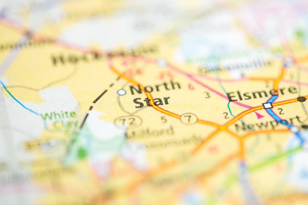 North Star, Delaware, Map