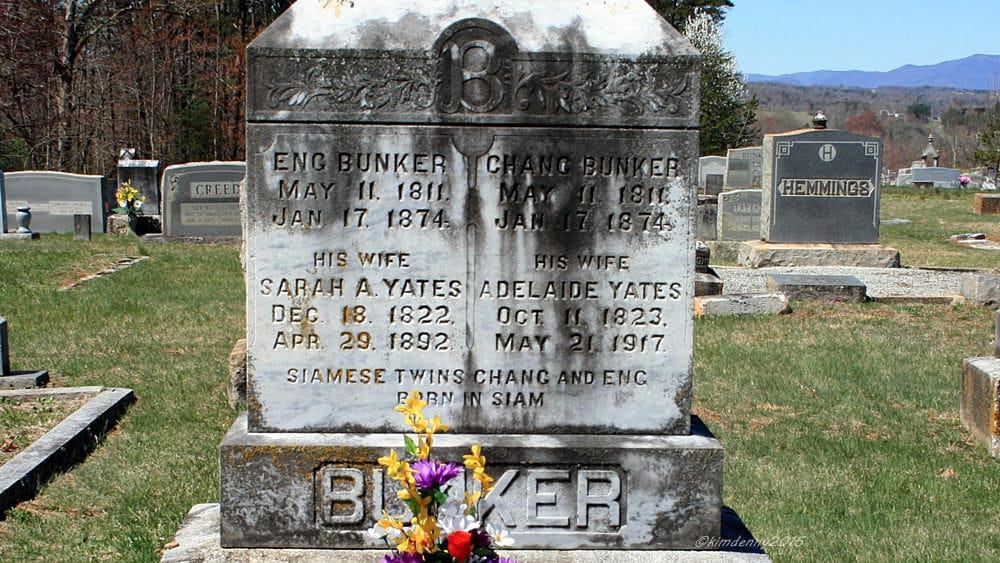The Grave of Chang and Eng Bunker, Mount Airy