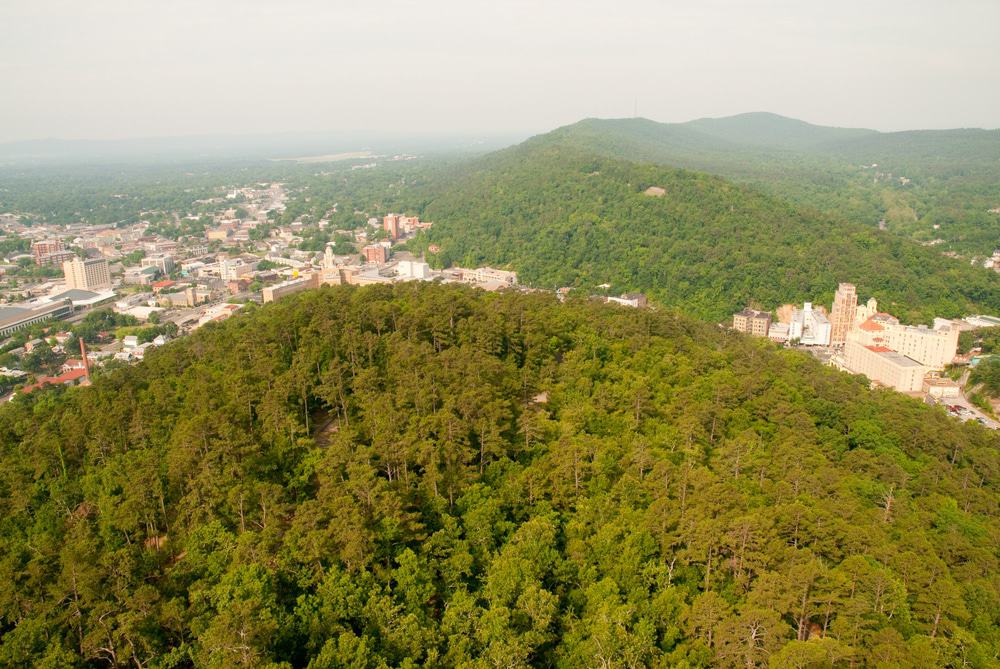 View Of Hot Springs, Arkansas From The Hot Springs Mountain Tower