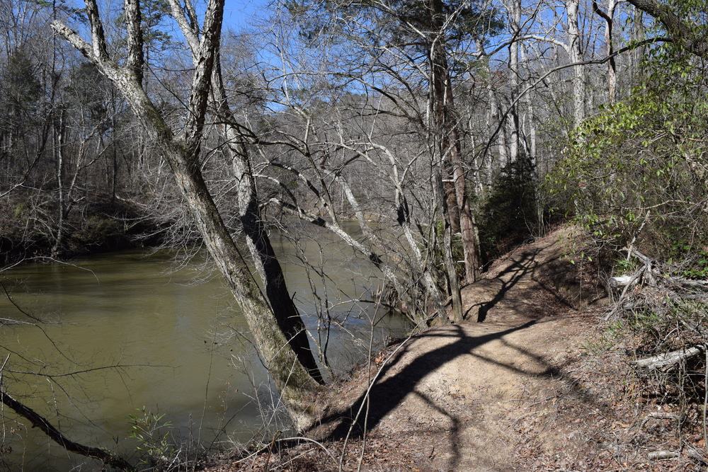 Hiking trail along Bear Creek in Tishomingo State Park