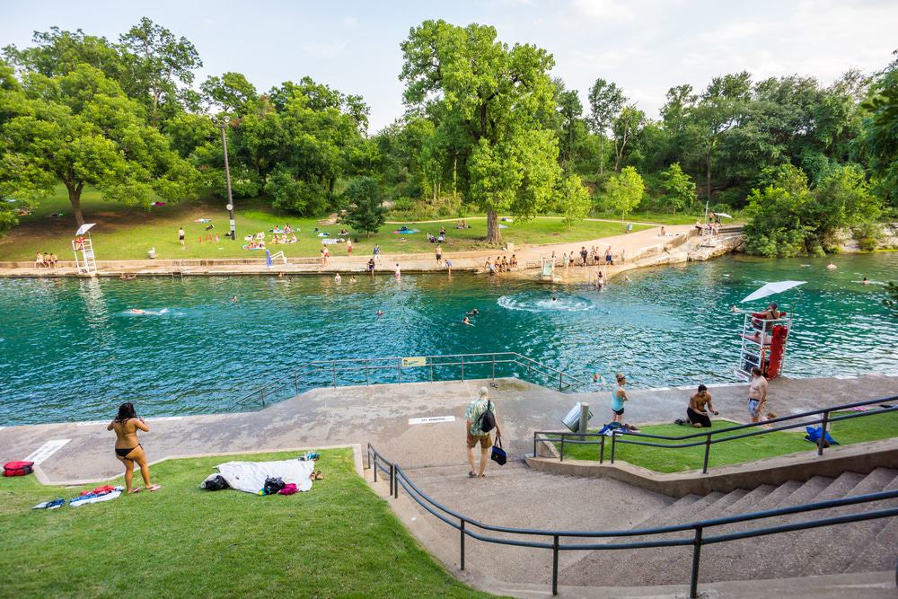 Barton Springs pool in Austin, Texas