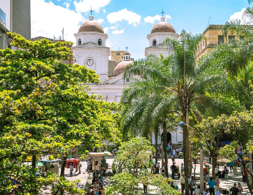 Candelaria Church in the Parque de Berrio