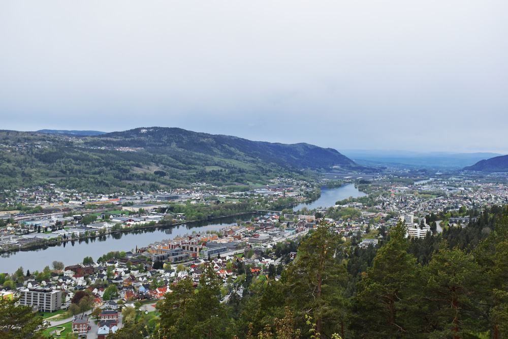 View from Spiralen Mountain, Drammen