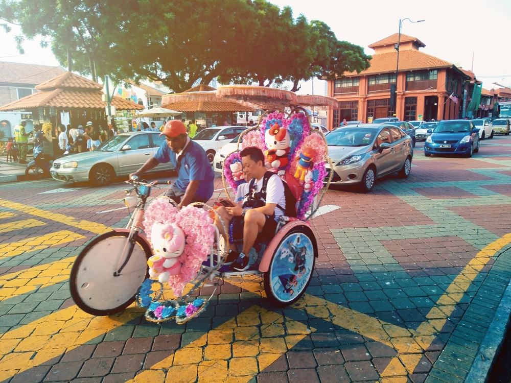 trishaw ride, Malacca