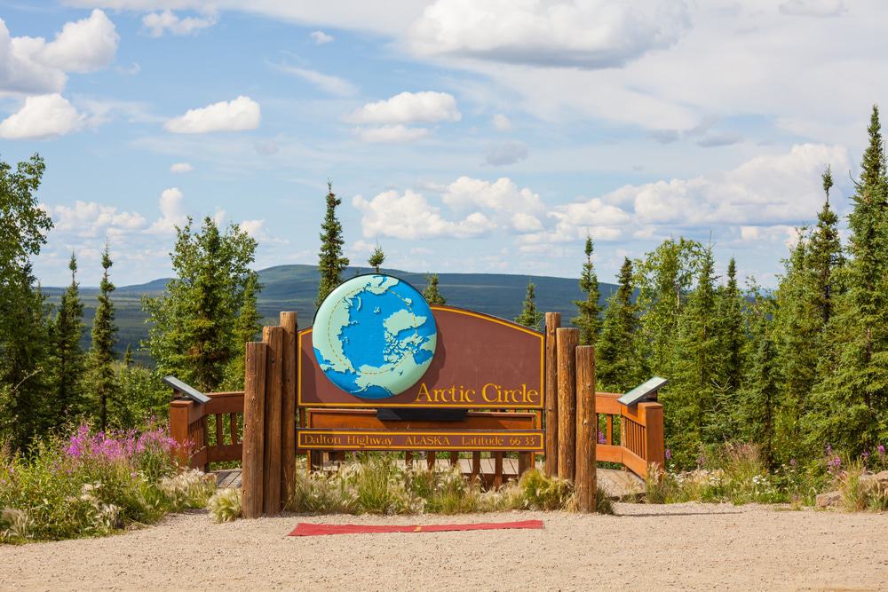 Arctic Circle Monument Sign