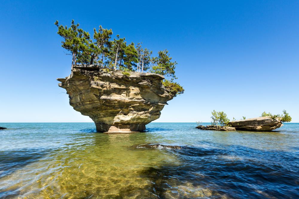 Turnip Rock on Lake Huron