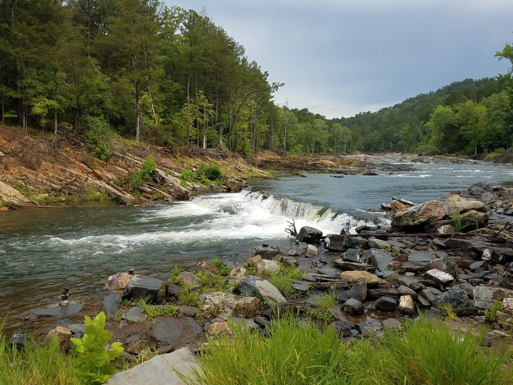 small waterfall at Beavers Bend state park