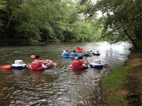 Tubing on Choccolocco Creek