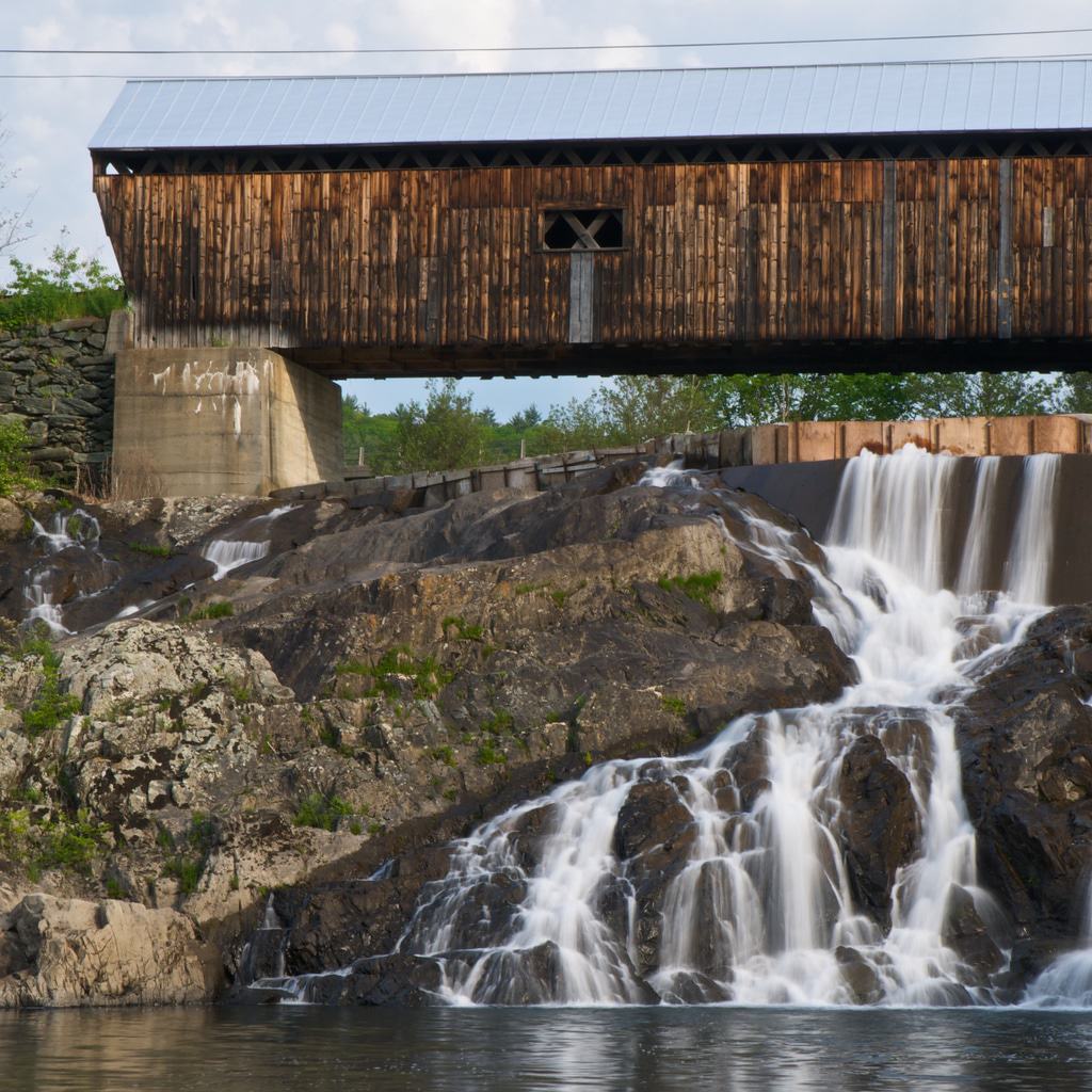East Willard Twin Covered Bridge And Waterfall