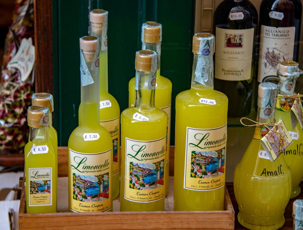 Bottles of Limoncello