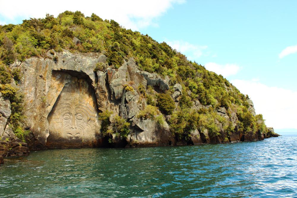 Lake Taupo Maori Rock Carving