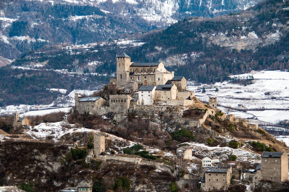 Tourbillon Castle in Sion, Switzerland