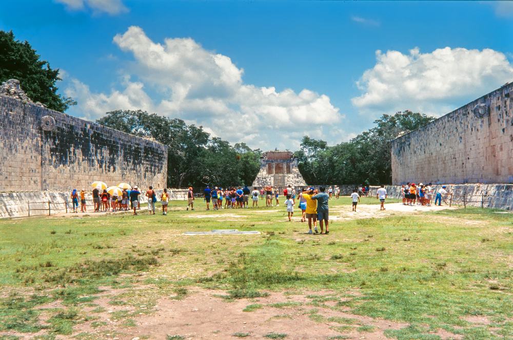 The Great Ball Court. Temple of the Bearded Man