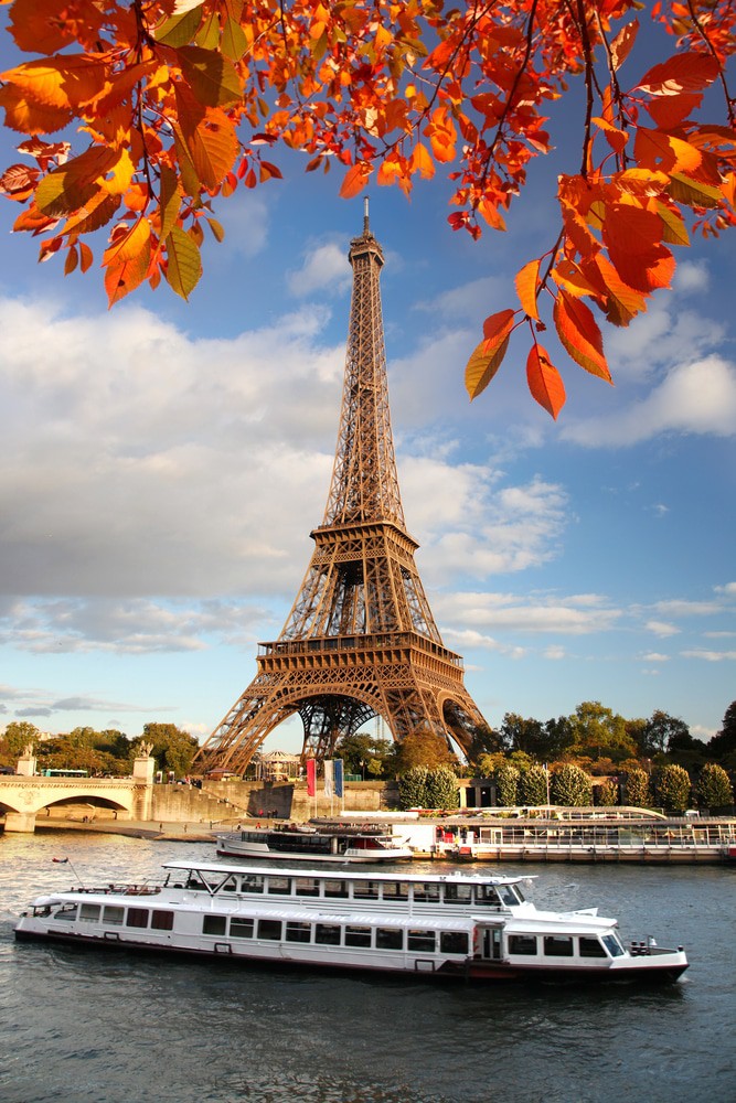 Seine River and Eiffel Tower in Autumn