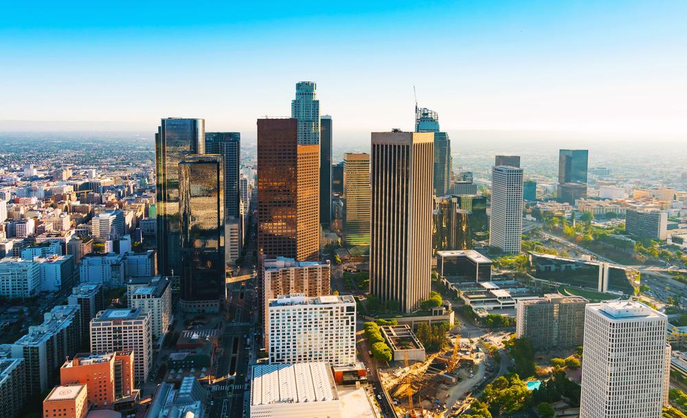 Aerial View of Dowtown Los Angeles