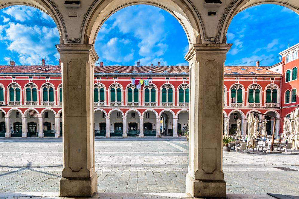 Old Town Square in Split, Croatia