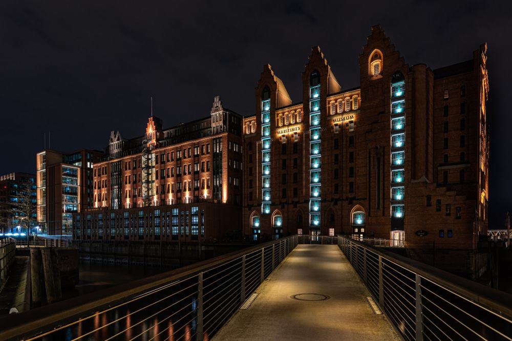Hamburg Speicherstadt at Night