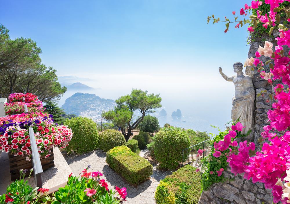 View from mount Solaro of Capri island