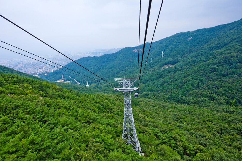 The Cable Car At Apsan Park