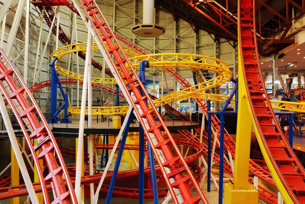 Indoor Rollercoaster In West Edmonton Mall