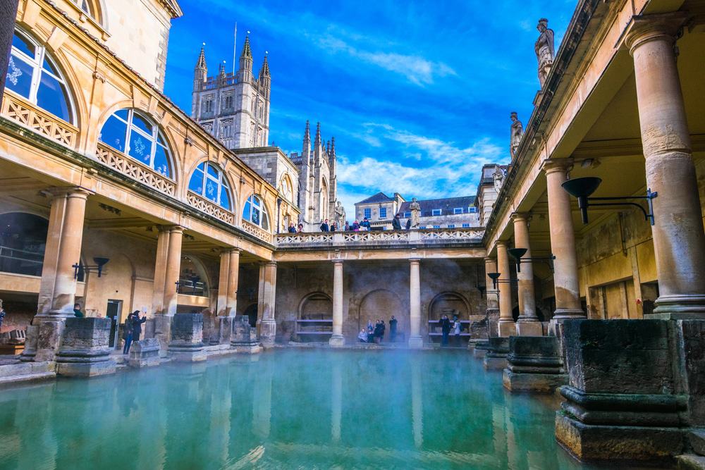 Roman Baths In Bath, England