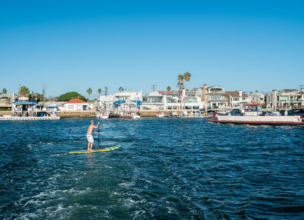 Paddleboarding In Newport Beach