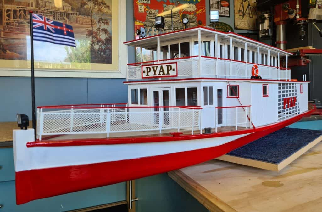 Riverboat Rod's Model Paddle Steamer Display