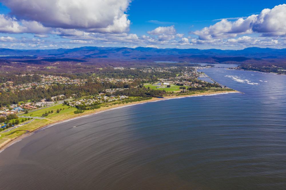 Aerial View Of Corrigans Beach