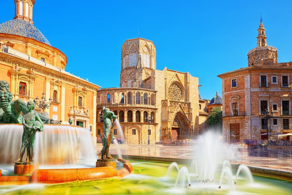 Fountain Rio Turia on Square of the Virgin Saint Mary