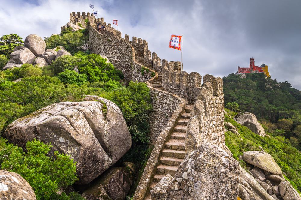 The Moorish castle in Sintra