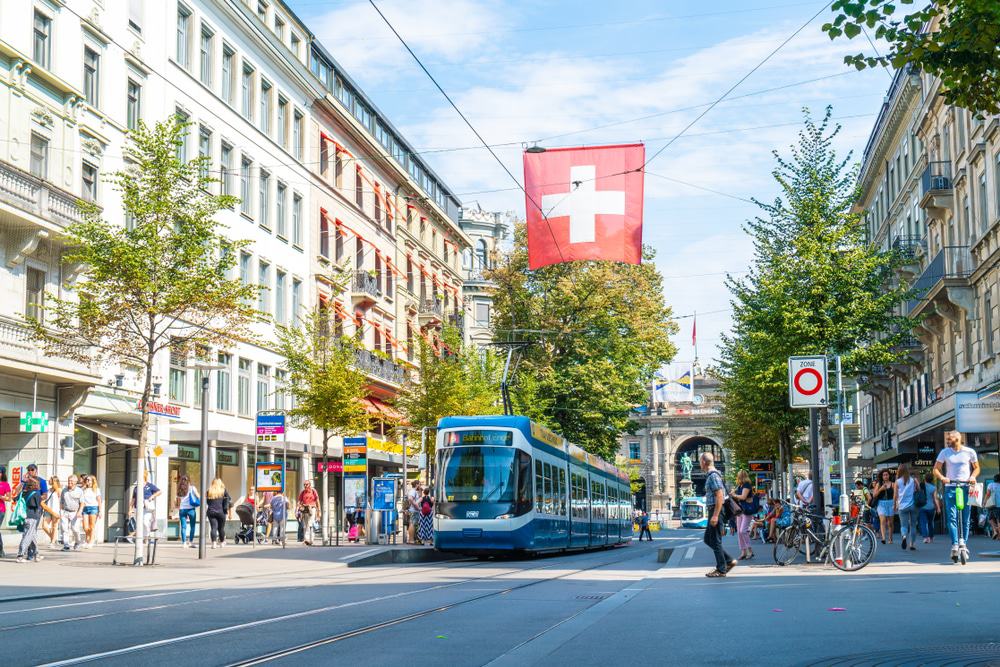 Bahnhofstrasse Shopping District in Zurich