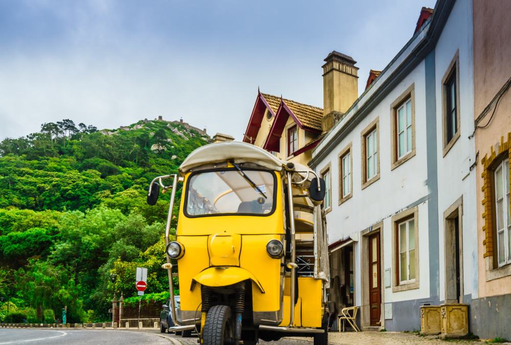 Tuk-tuk in the old town of Sintra