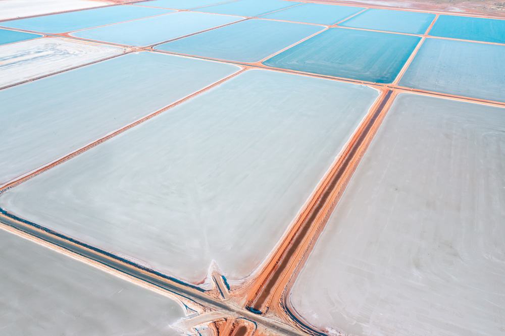 Salt Evaporation Ponds In Port Hedland