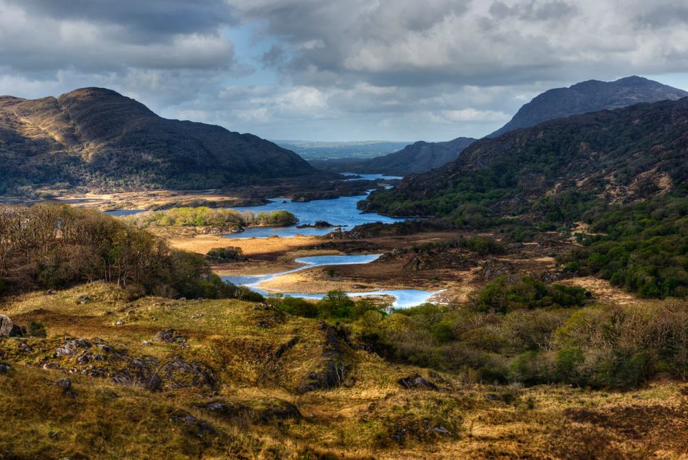 View over Lakes and Mountains in Ring of Kerry