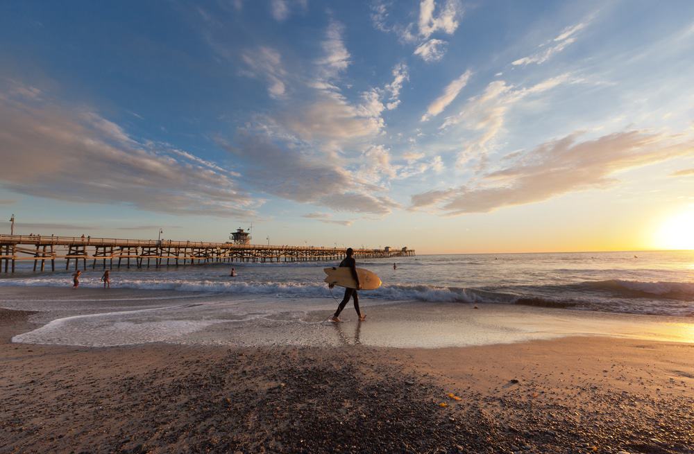 Surfing in San Clemente