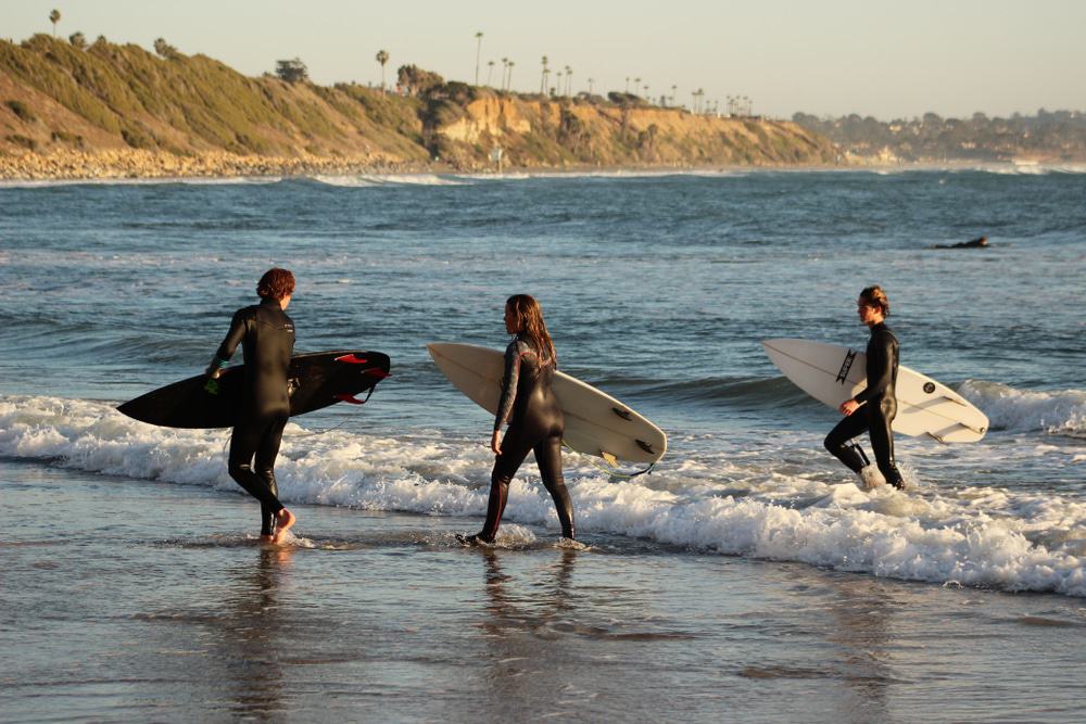 Surfing in Encinitas