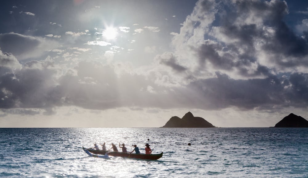 Canoeing in Lanikai Beach
