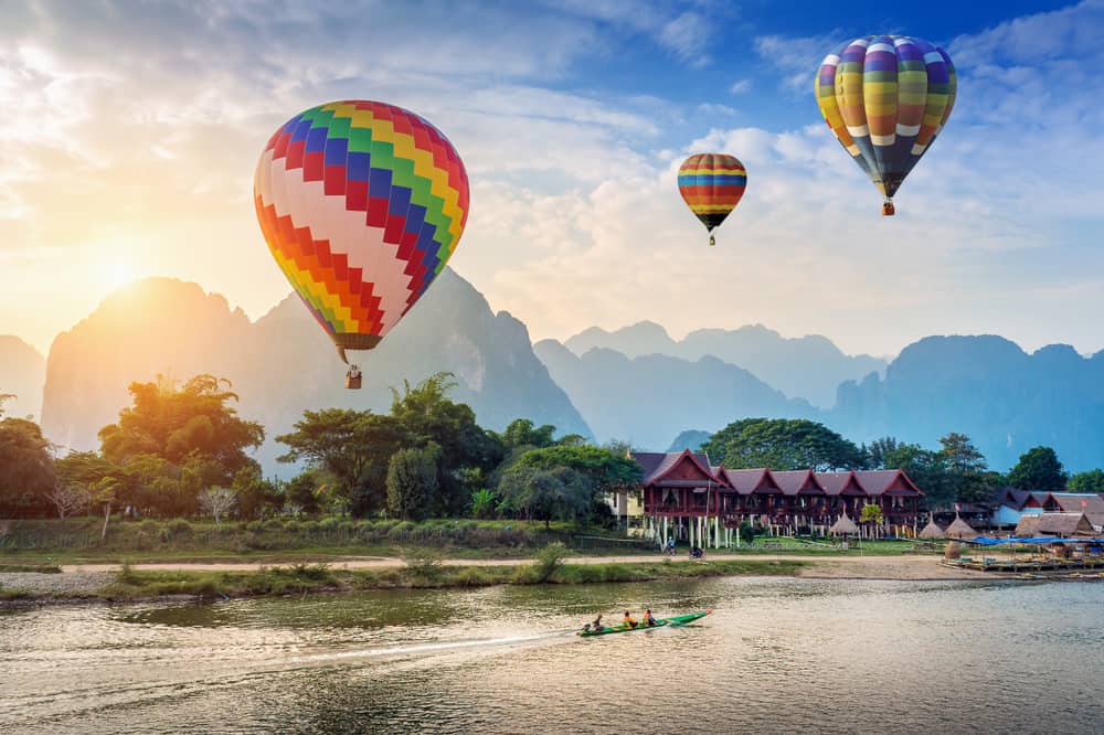 Hot Air Balloon, Vang Vieng