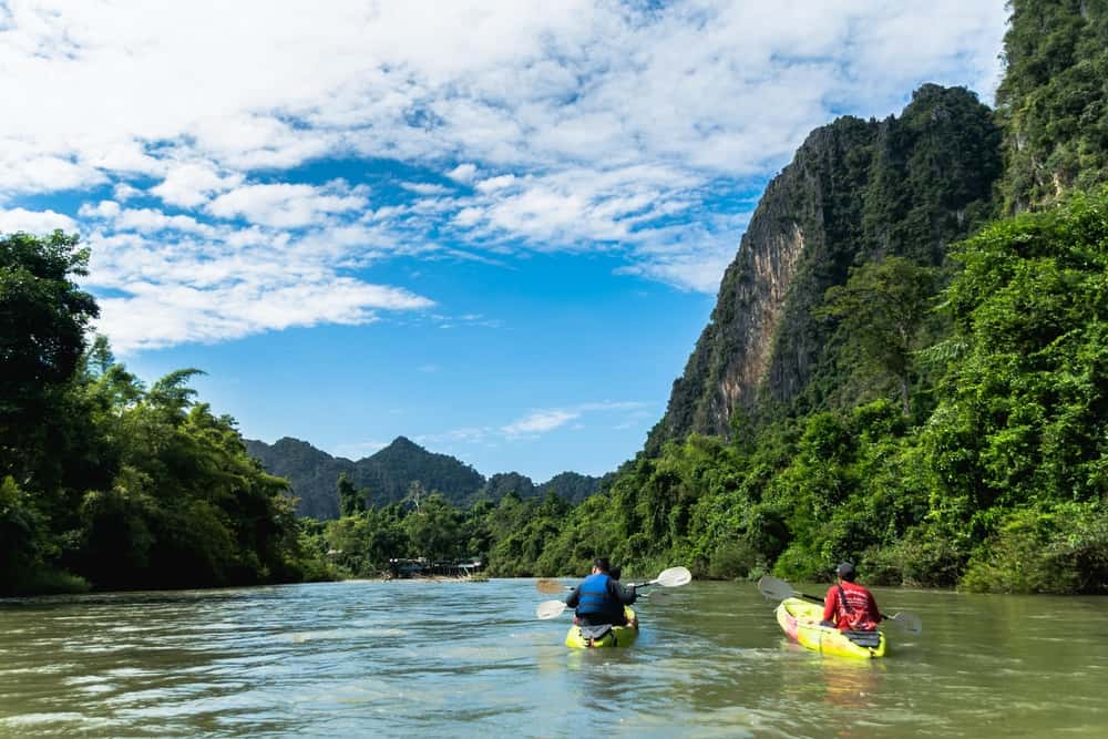 Kayaking, Vang Vieng