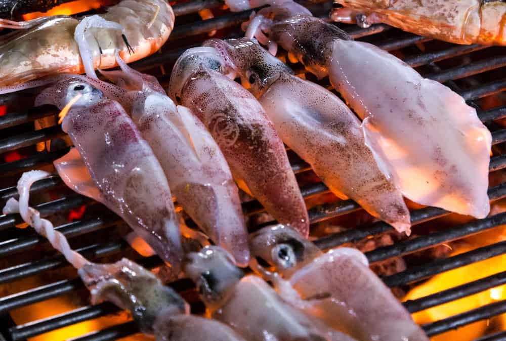Barbequing Squid