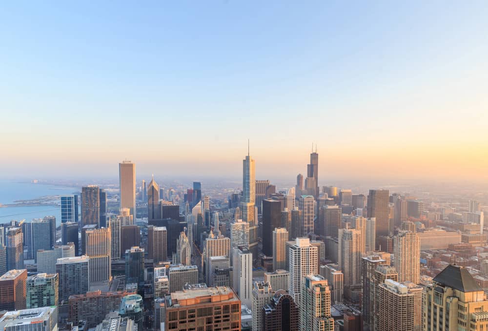 Aerial view of Chicago
