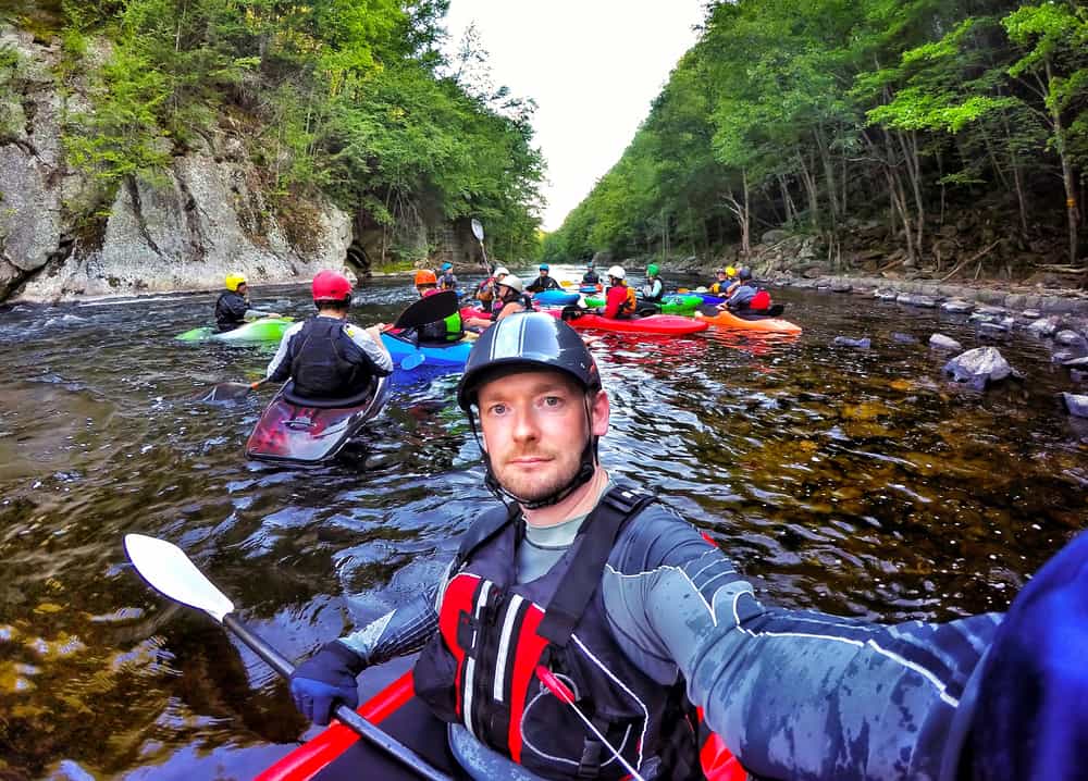 Kayaker on the Farmington River